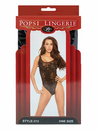 Black Embroidery Sheer Teddy (BOXED)
