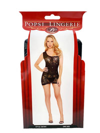 Fishnet And Lace Shoulder Strap Bodystocking (BOXED)