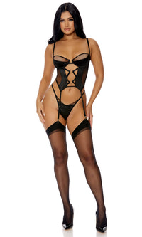 Mood Ring Lingerie Set Black Forplay Inc.