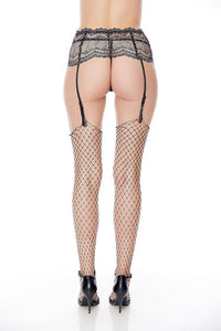 Unfinished Diamond Net Thigh High Stocking (BOXED)