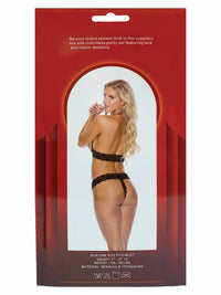 Lace Open Cup Bra With Crotchless Panty (BOXED)