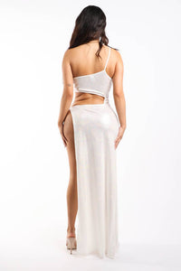 Cut Out Detailed Dress White SEXY DRESS OUTLET