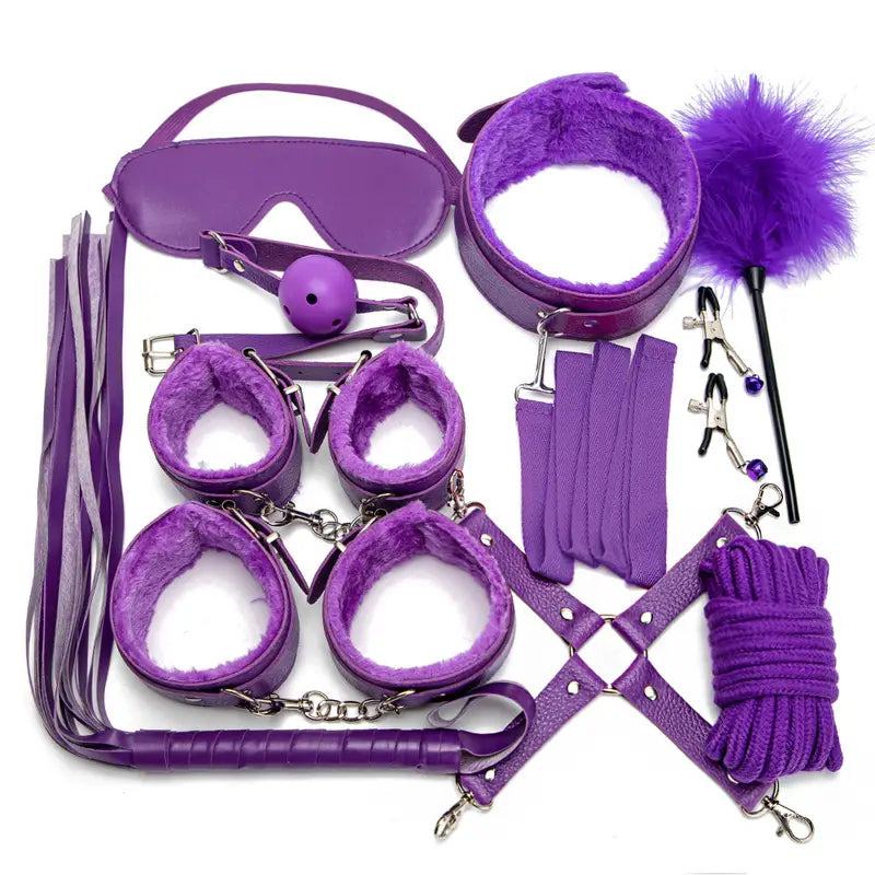 10pcs Restraints Bondage Set Purple