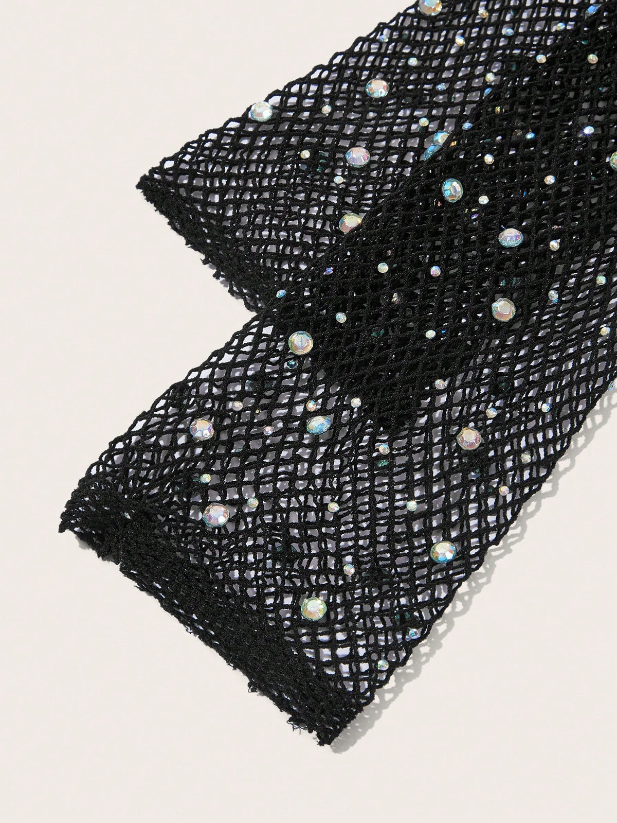 Rhinestone Elbow Length Sexy Gloves