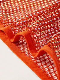 Rhinestone Diamond Tight High-Elastic Fishnet Dress