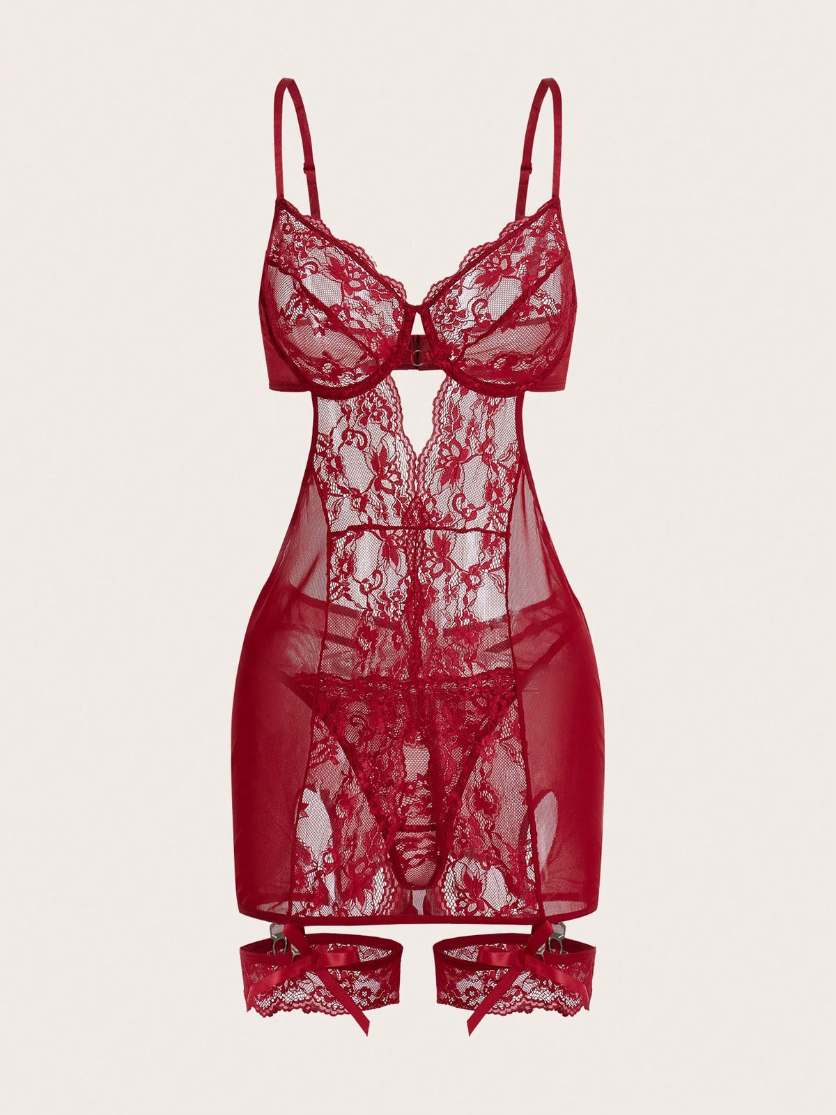 Lace & Mesh Babydoll Camisole
