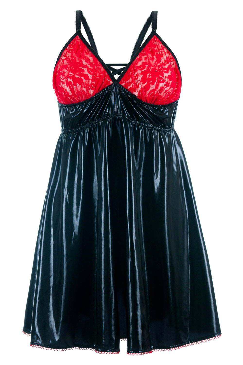 black/red chemise SB/1003 54/56 Sexy Base-1