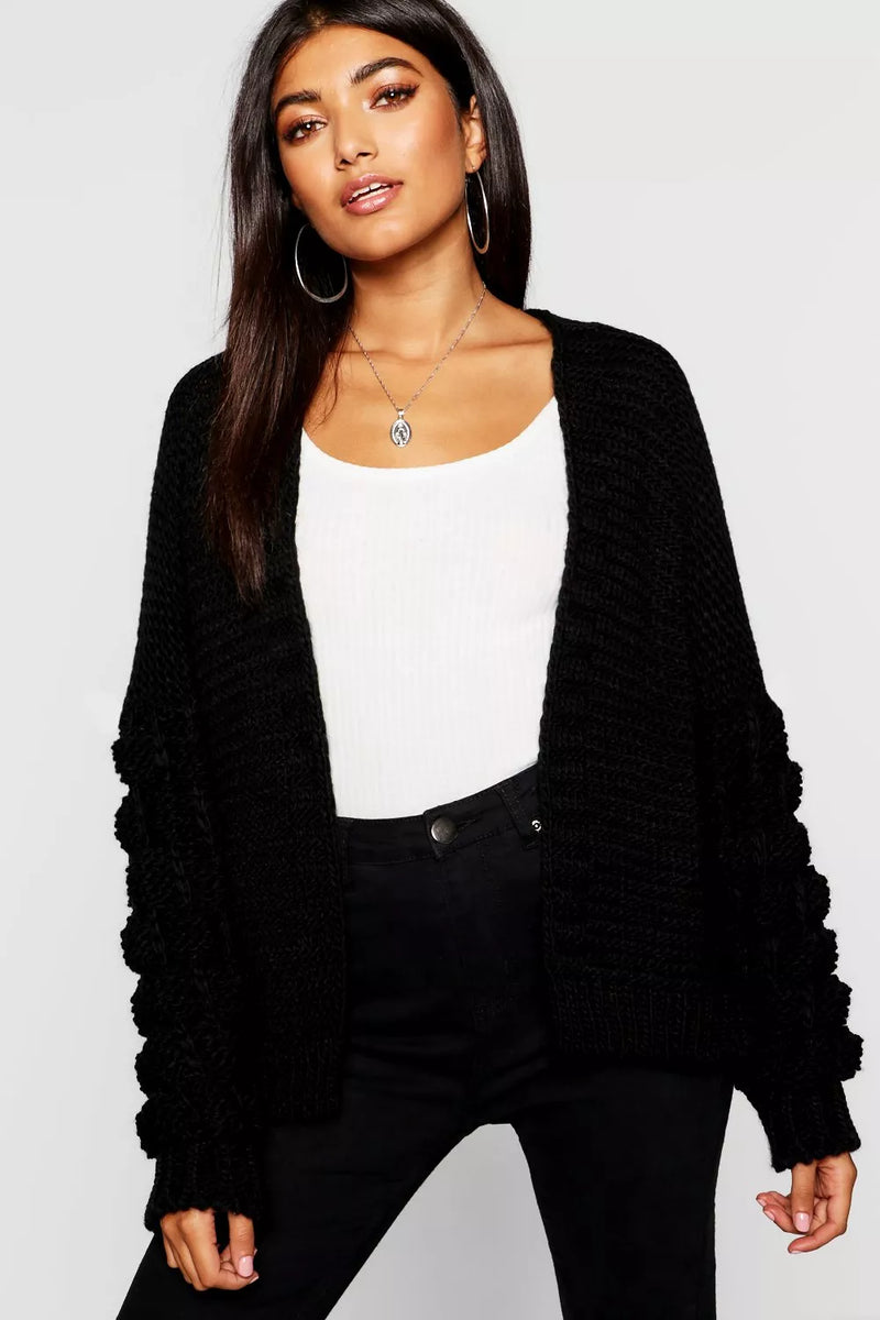 BOBBLE KNITTED CARDIGAN
