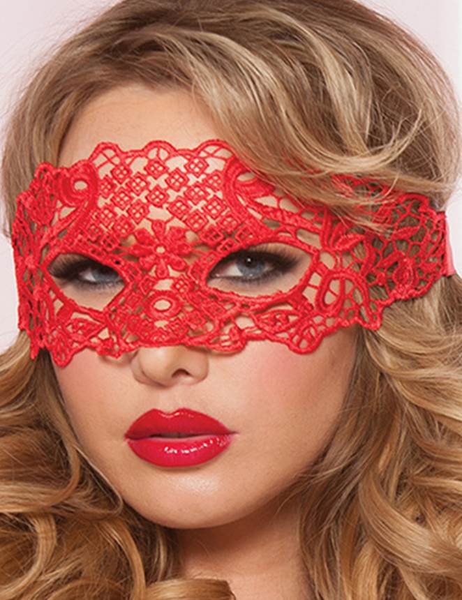 Red Lace Eye Mask
