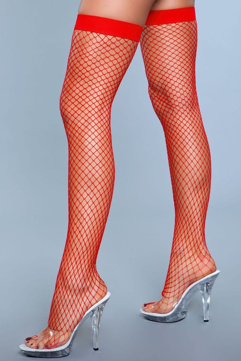 Hosiery - Catch Me If You Can Thigh Highs Red