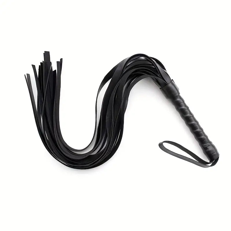 Flogger Faux Leather Whip Black P&A Boutique