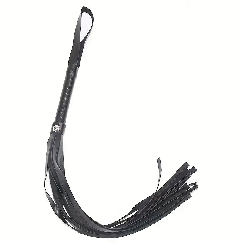 Flogger Faux Leather Whip Black