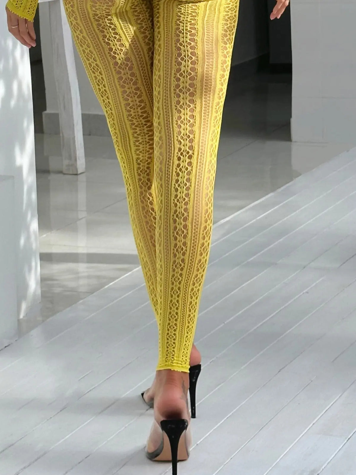 Hollow Out One Shoulder Top & Leggings Set