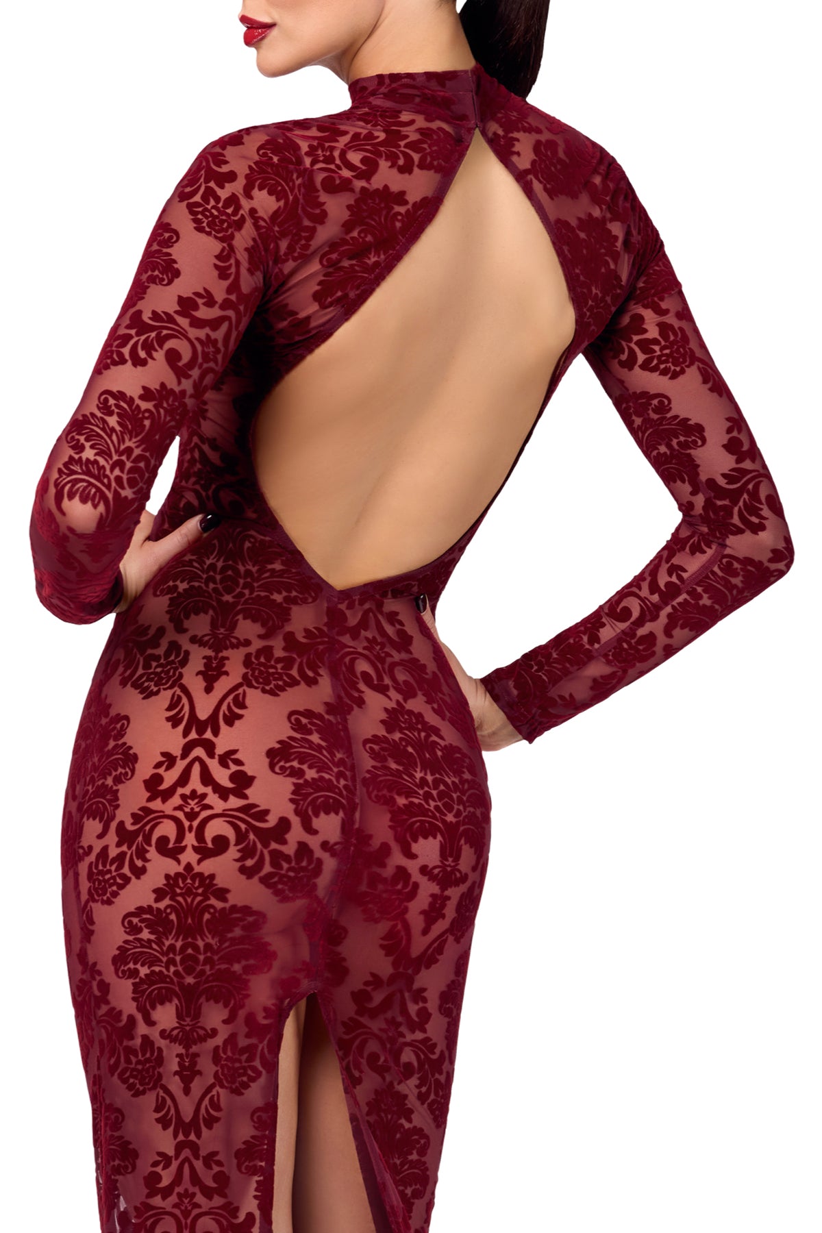 F383 Kink Royal gown/long dress red - 3XL-6