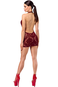 F385 Kink Royal cascade mini dress red - 3XL-6