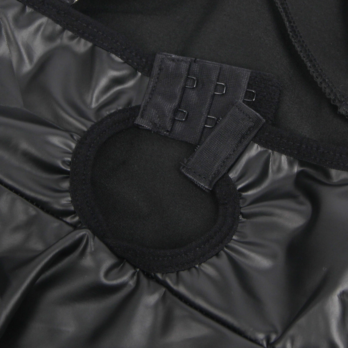 Black Faux Leather Clubbing Dress