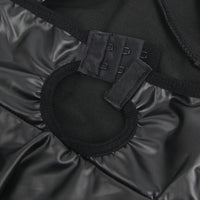 Black Faux Leather Clubbing Dress