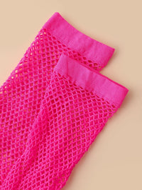 Pink Fishnet Gloves