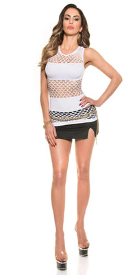Sexy KouCla net top White