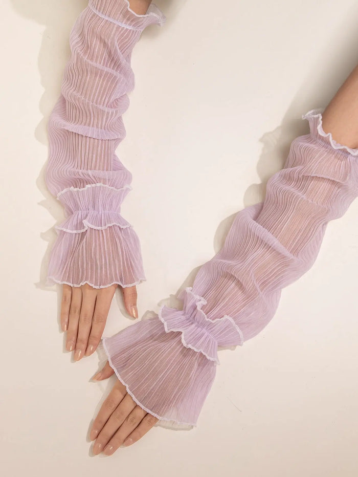 Sleeve Gloves Purple