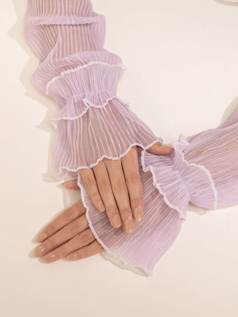 Sleeve Gloves Purple