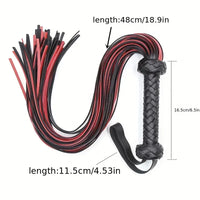 Pu Leather Black & Red Leather Whip P&A Boutique