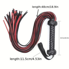 Pu Leather Black & Red Leather Whip