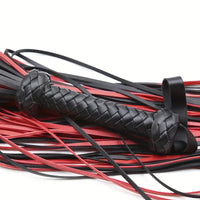 Pu Leather Black & Red Leather Whip P&A Boutique