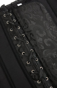YesX YX886 Stunning Black Borcade Corset Up to 5XL