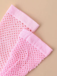 Yellow Fishnet Long Gloves