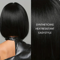 Short Bob Black Synthetic Wig UNDINE TRESS