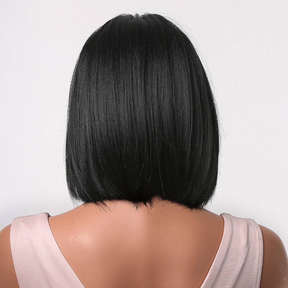 Short Bob Black Synthetic Wig UNDINE TRESS