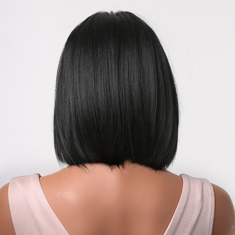 Short Bob Black Synthetic Wig UNDINE TRESS