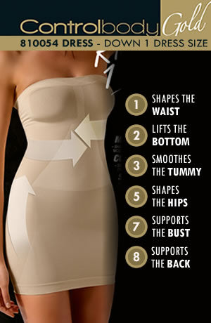 Control Body 810054 Strapless Shaping Dress Skin SEXY DRESS OUTLET
