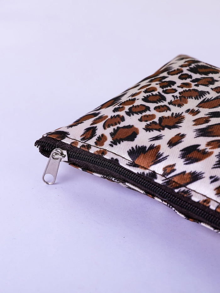 Leopard Zipper Makeup Bag SEXY DRESS OUTLET