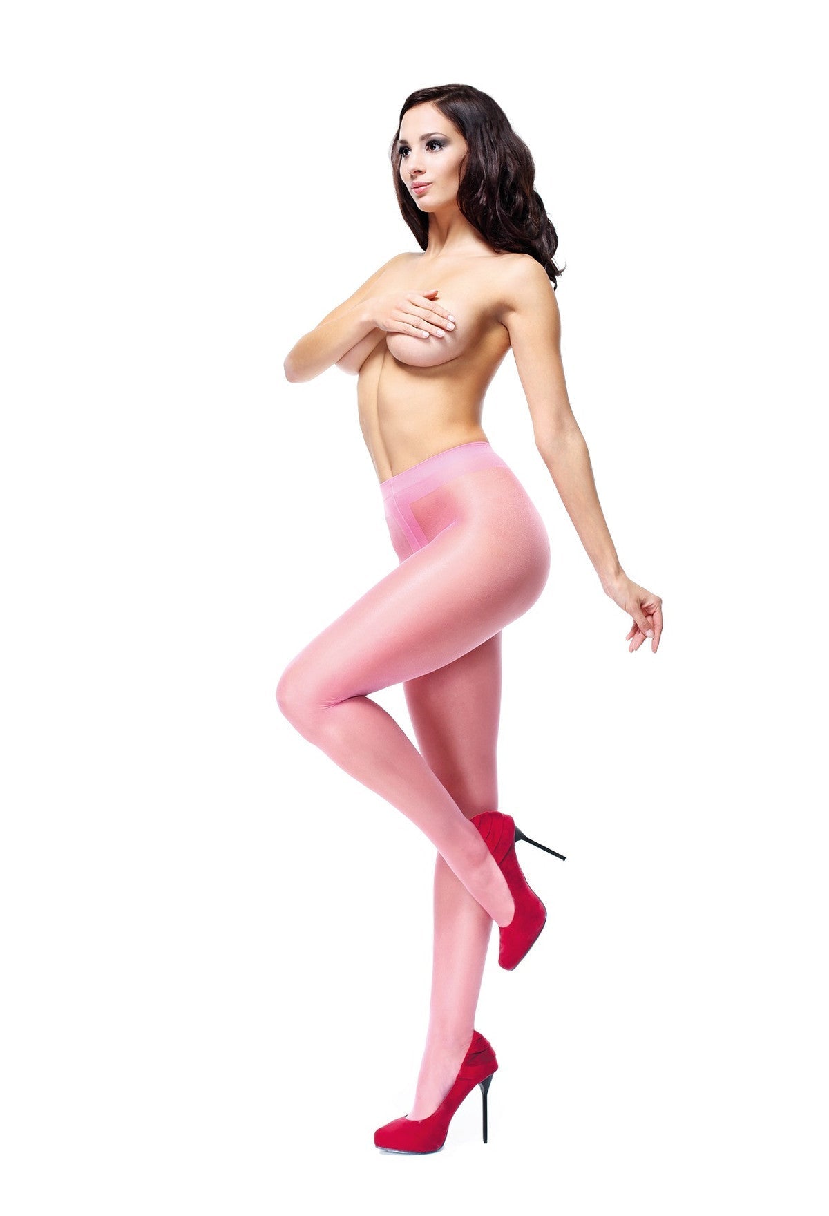 P101 Pantyhose Open crotch pink 20den SEXY DRESS OUTLET