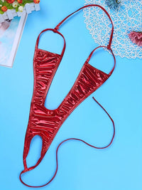 Ultra Sexy Hollow Out Halter Teddy Red Sexy Dress Outlet