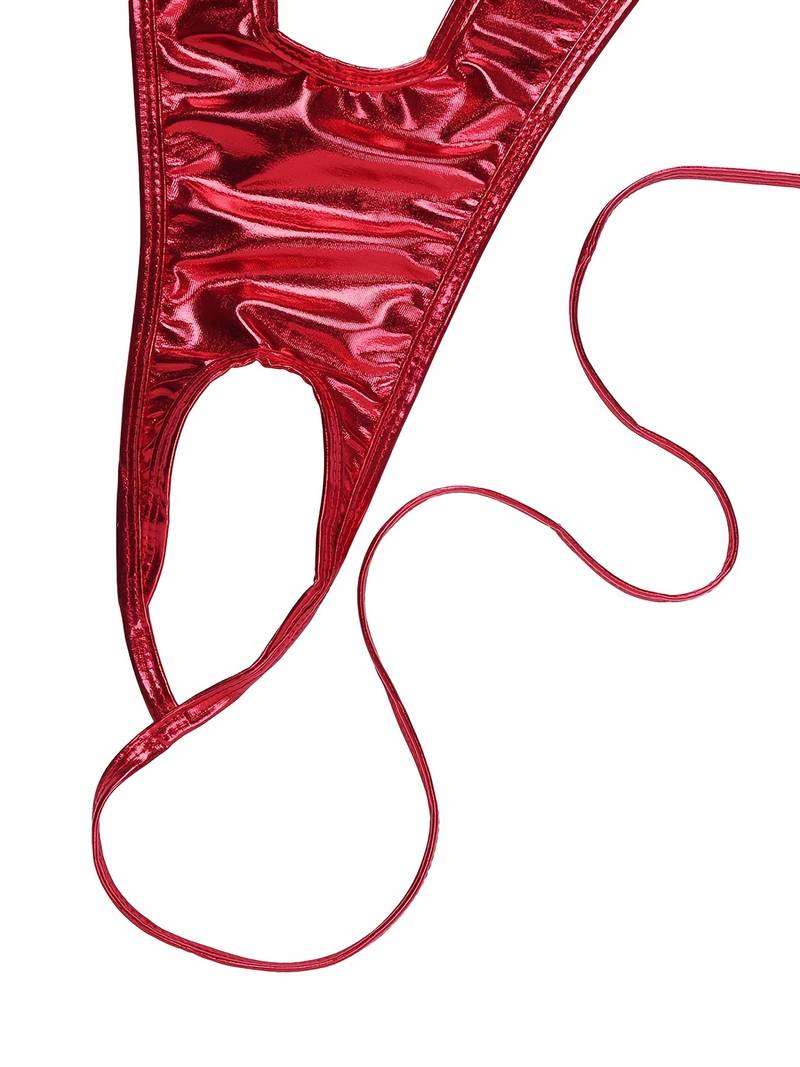 Ultra Sexy Hollow Out Halter Teddy Red Sexy Dress Outlet