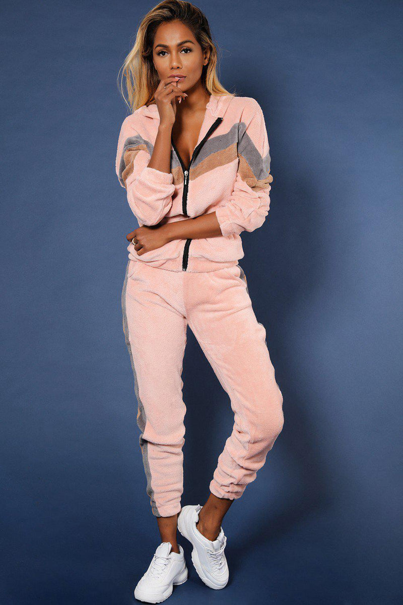 VELOUR TRACKSUIT PINK Sexy Dress Outlet