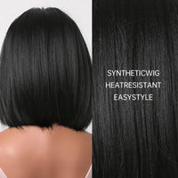 Short Bob Black Synthetic Wig UNDINE TRESS